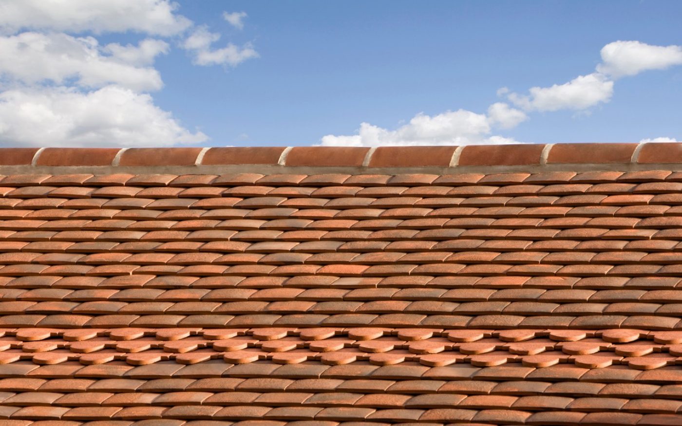 Clean clay tile roof on a UK property